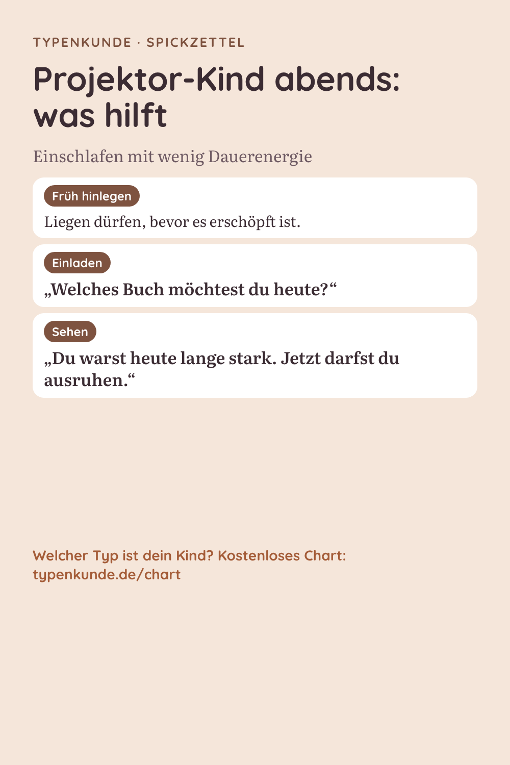 Spickzettel: Projektor-Kind abends: was hilft
